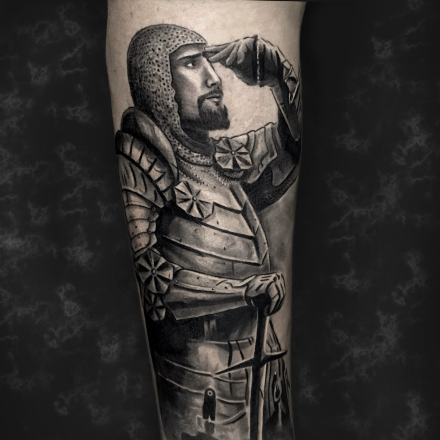 Farb-Tattoo mit Comic-Motiv